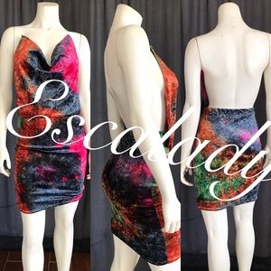 Tie dye halter dress one of a kind